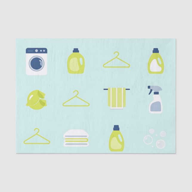 Frische Wäschetag-Muster Seidenpapier (Vorderseite)