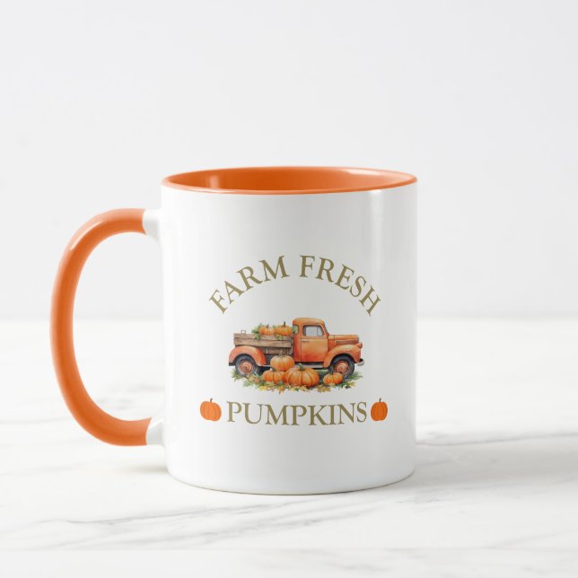 Frische Wasserfarbenkürbis fallen Herbst Tasse (Links)