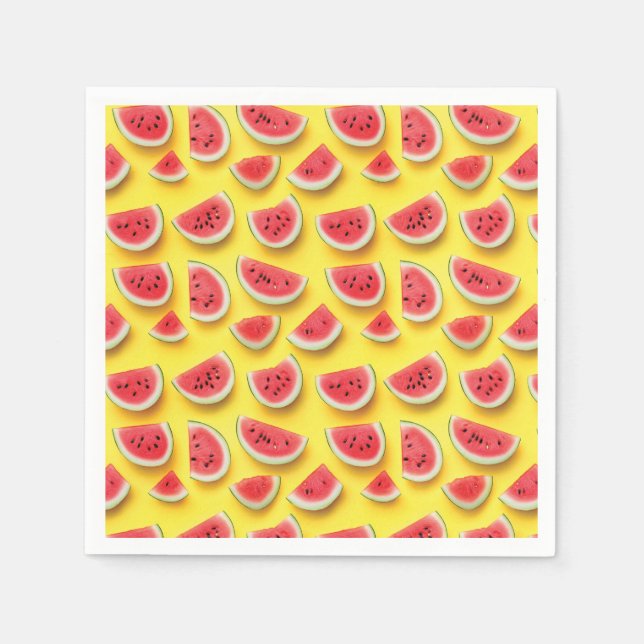 Frische Wassermelone Muster Locarno Serviette (Vorderseite)