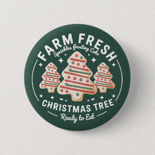 Frische Weihnachtsbaum-Torte Xmas-Feiertag Button