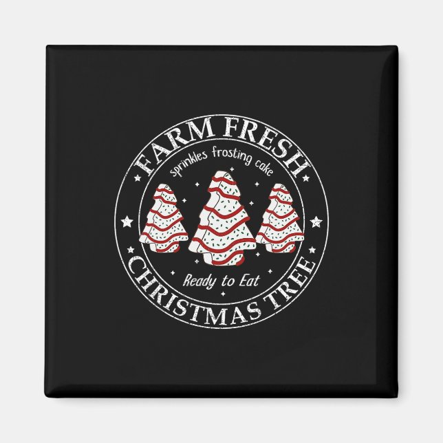 Frische Weihnachtsbaum-Weihnachtskuchen-Feiertagsf Magnet (Vorne)