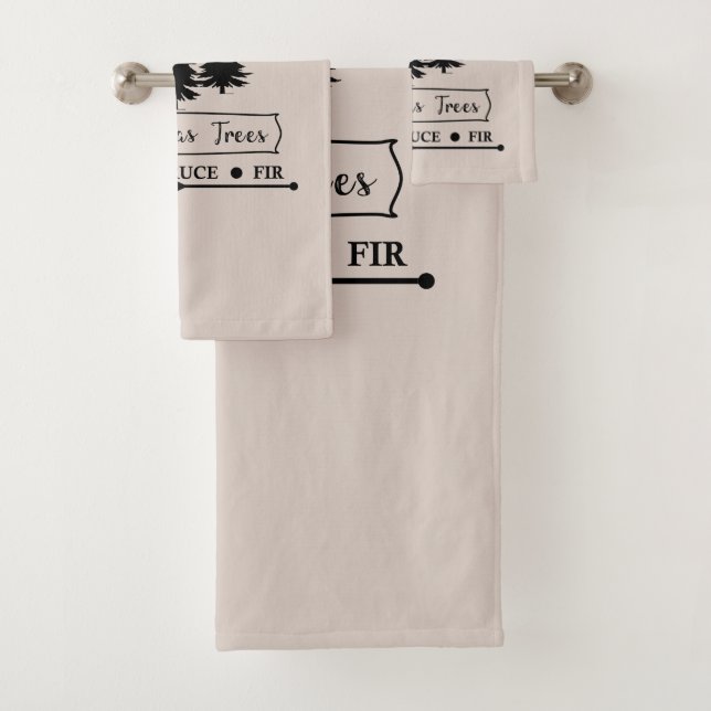 Frische Weihnachtsbäume anbauen Badhandtuch Set (Insitu)