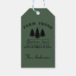 Frische Weihnachtsbäume anbauen Geschenkanhänger