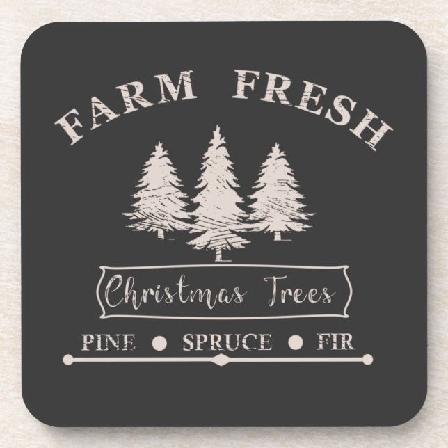 Frische Weihnachtsbäume anbauen Getränkeuntersetzer (Vorderseite)