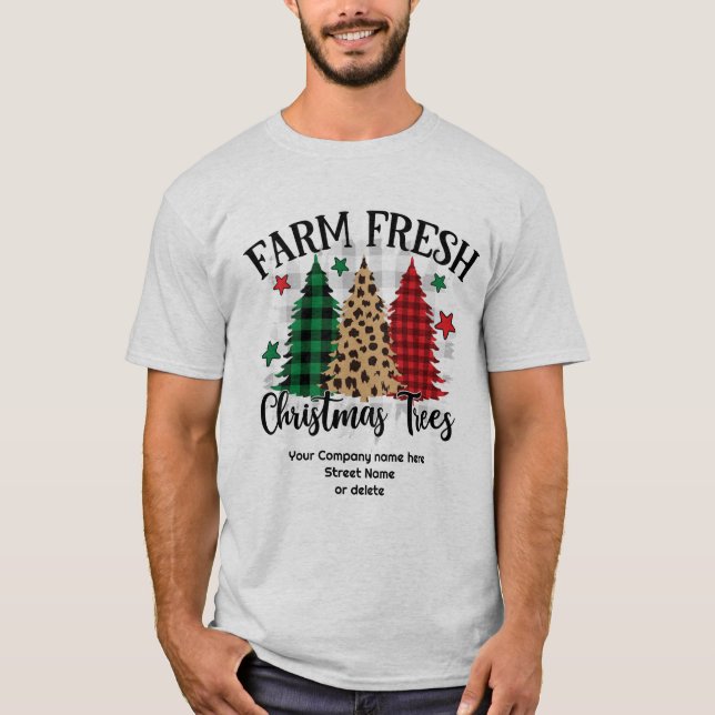 Frische Weihnachtsbäume, modern und einfach T-Shirt (Vorderseite)
