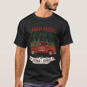 Frische Weihnachtsbäume Roter LKW Kiefer Zeder T-Shirt
