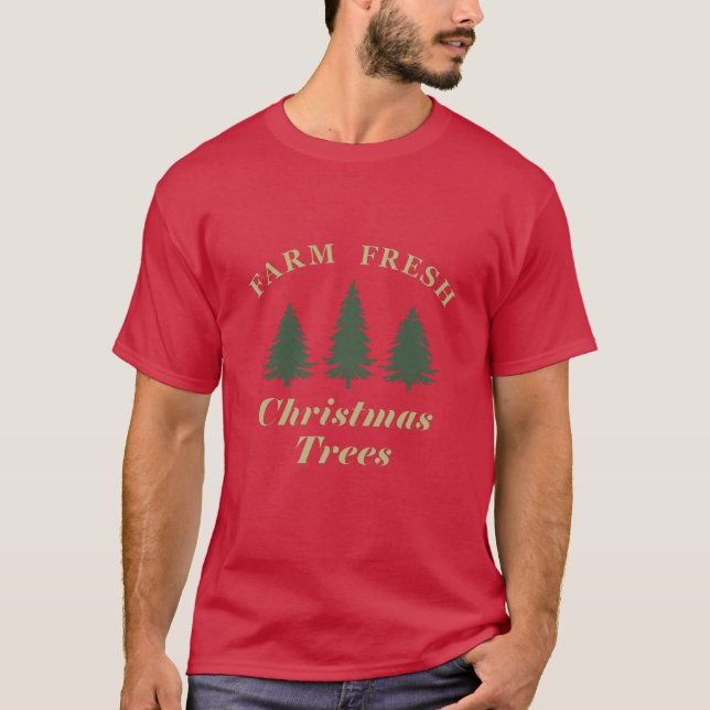 Frische Weihnachtsbäume T-Shirt (Vorderseite)