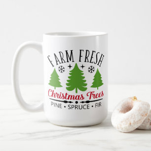 Frische Weihnachtsbäume Tasse