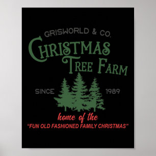 Frische Weihnachtsbäume Vintage Retro Xmas Baum Ki Poster