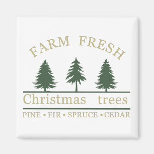 frische Weihnachtsbäume vom Bauernhof Magnet