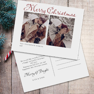Frische Weihnachtsfamilien Foto Urlaub Postkarte