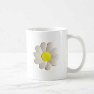 FRISCHE WEISSES GÄNSEBLÜMCHEN-BLUME, KAFFEETASSE