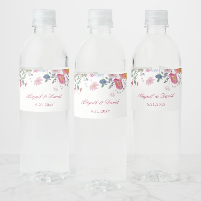 Frische Wildblumen-Hochzeit (Flaschen)