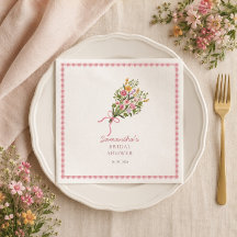 Frische Willkommensanzeige mit rosa Gingham direkt