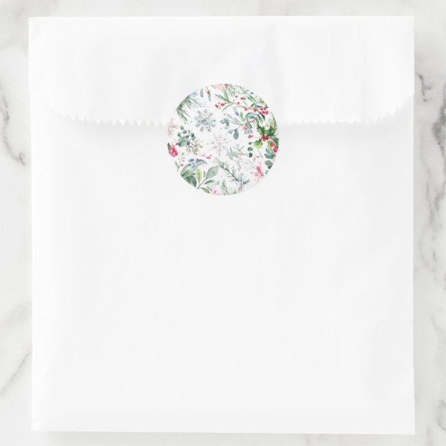 frische Winterfrüchte Runder Aufkleber (Tasche)