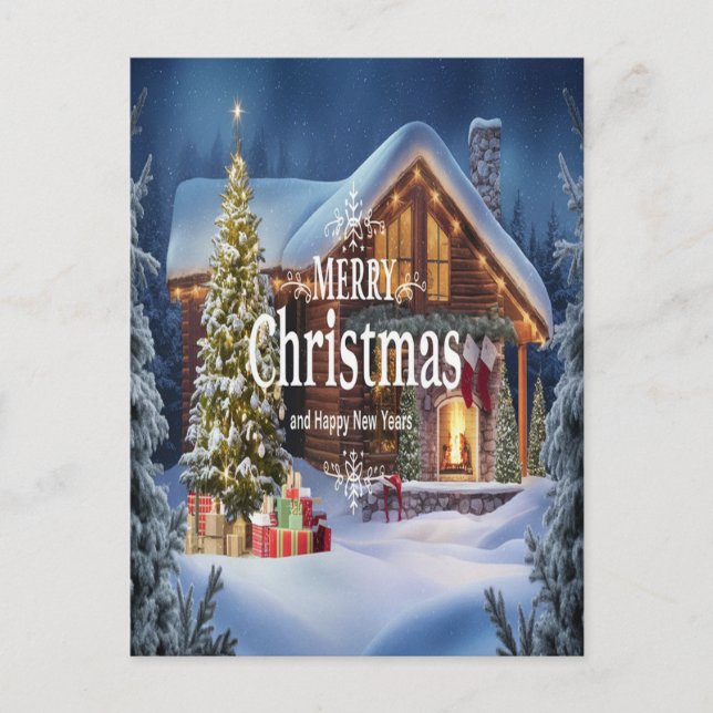 Frische Wünsche für ein frohes Weihnachtsfest Postkarte (Vorderseite)