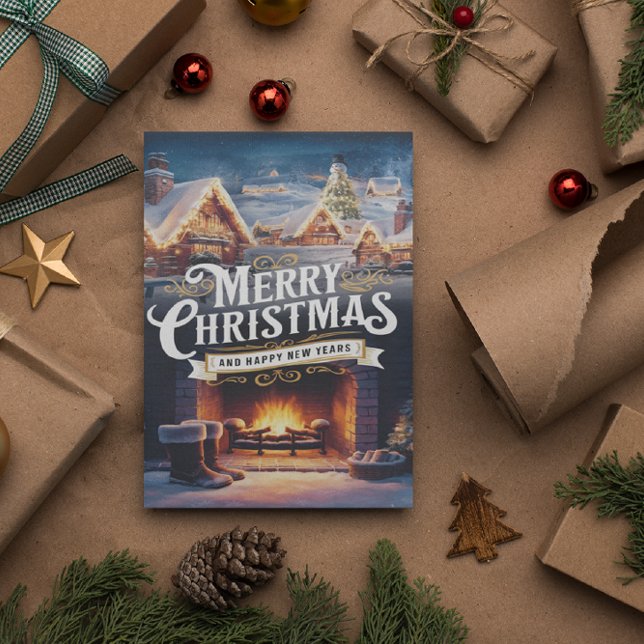 Frische Wünsche für frohe Weihnachten Postkarte (Von Creator hochgeladen)