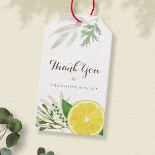 Frische Zitrone danken Ihnen Geschenk-Umbauten Geschenkanhänger