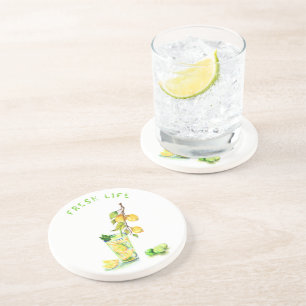 Frische Zitronensaft Cooles Getränk Lemonade Somm Getränkeuntersetzer