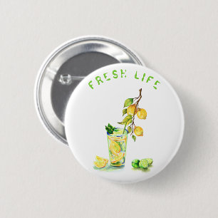 Frische Zitronensaft Cooles Getränk Lemonade Somme Button