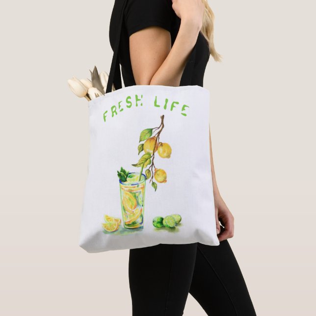 Frische Zitronensaft Cooles Getränk Lemonade Tote  Tasche (Von Nahem)