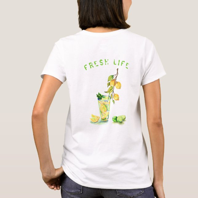 Frische Zitronensaft Cooles Getränk Limonade T - S T-Shirt (Rückseite)