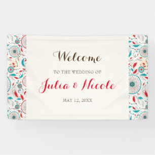 Frische Zitronige Liebe Zitrus Laub Brautparty Banner