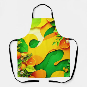 Frische Zitrus-Sommer-Vibes-Kunst Schürze
