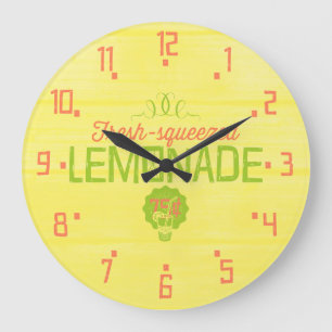 Frische zusammengedrückte Limonade Große Wanduhr