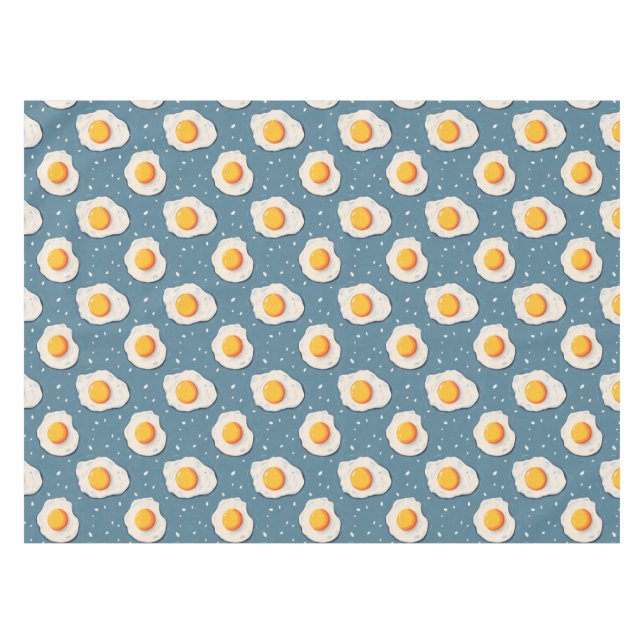 Frischeier auf blau tischdecke (Vorderseite (Horizontal))