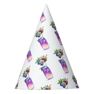 Frischer Blueberry Drink Party Hat Partyhütchen