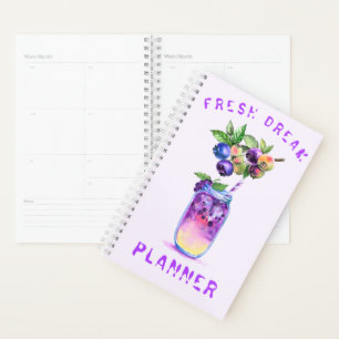 Frischer Blueberry Drink Planner - Benutzerdefinie Planer