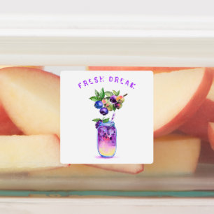 Frischer Blueberry Juice Cool Drink - Sommercockta Etiketten