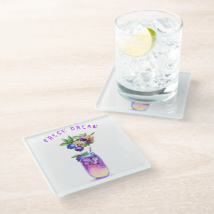 Frischer Blueberry Juice Cool Drink - Sommercockta Glasuntersetzer
