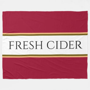 FRISCHER CIDER farbenfrohe Apple Red White Stripes Fleecedecke