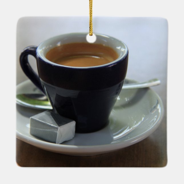 Frischer Espresso Keramikornament (Rückseite)