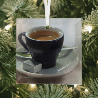 Frischer Espresso Ornament Aus Glas