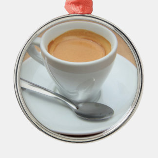 Frischer Espresso Silbernes Ornament