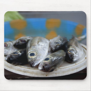 Frischer Fisch auf Fischmarkt Mercado de Peixe), Mousepad