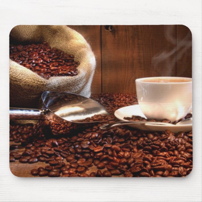 Frischer gemahlener Kaffee Mousepad (Vorne)