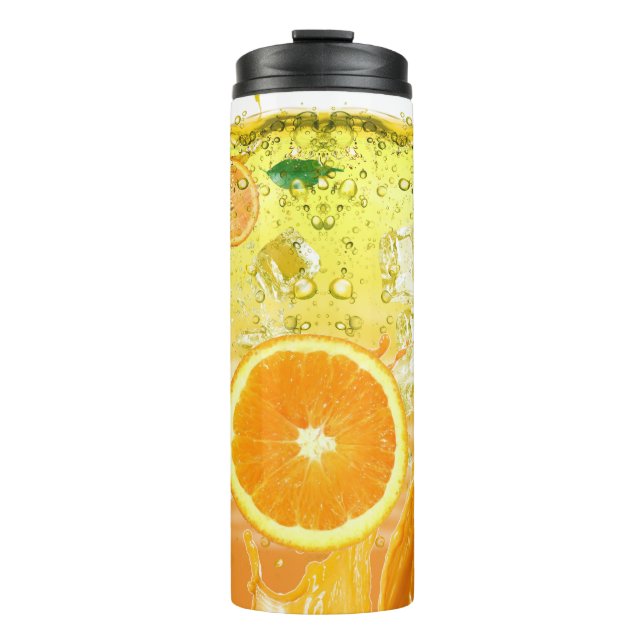 Frischer gepresster Orangensaft Thermosbecher (Vorderseite)