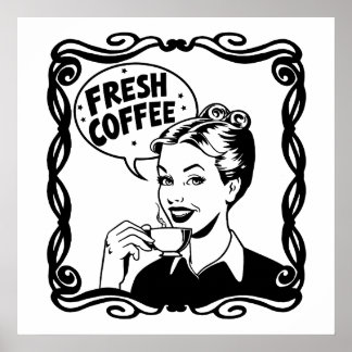 Frischer heißer Kaffee Poster