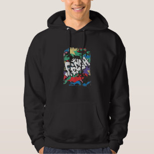 Frischer Hip Hop 80er 90er Old School Camo Rap Urb Hoodie