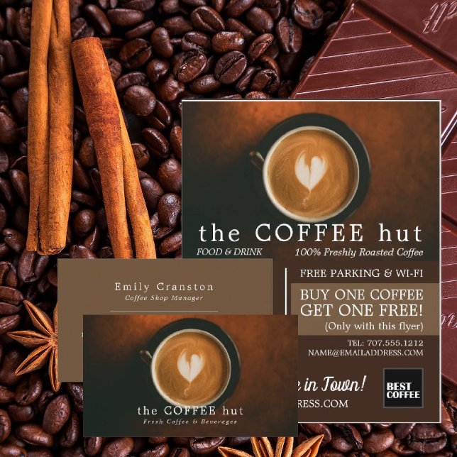 Frischer Kaffee, Barista, Café, Coffeehouse Advert Flyer (Von Creator hochgeladen)