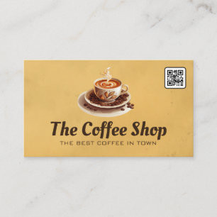 Frischer Kaffee-Cup und Saucer Visitenkarte