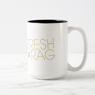 Frischer Lappen hoher Cuppa Tee u. Kaffee-Tasse Zweifarbige Tasse