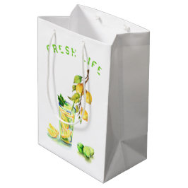 Frischer Lemon Drink Geschenkbeutel - Benutzerdefi Mittlere Geschenktüte