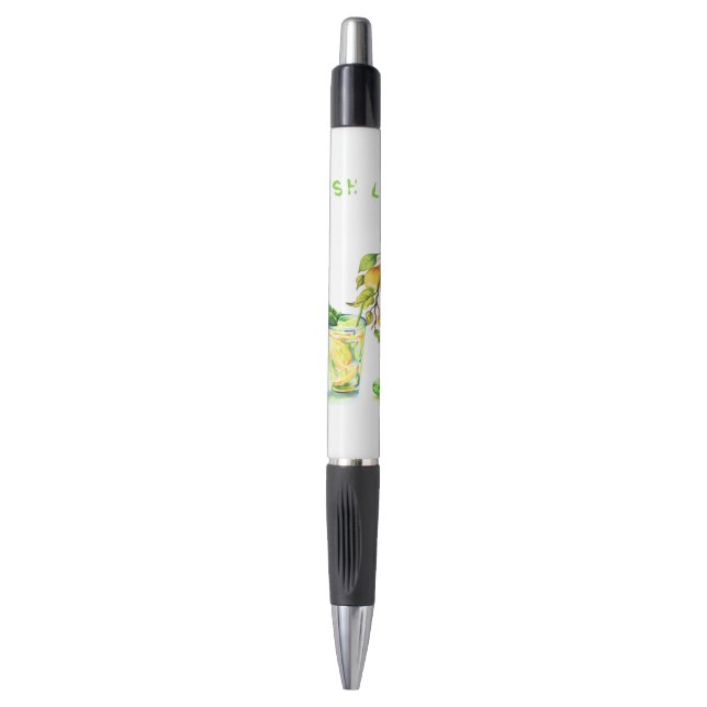 Frischer Lemon Drink Pen - Benutzerdefinierter Tex Kugelschreiber (Vorderseite Vertikal)