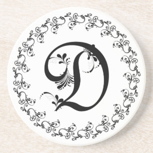 Frischer Monogramm-D-Schmuck Getränkeuntersetzer