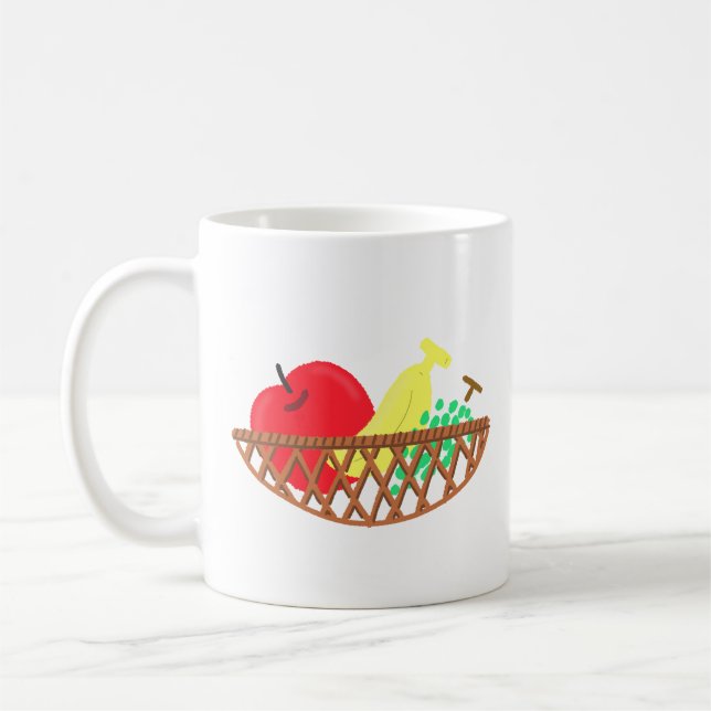 Frischer Obstkorb Küchen Geschenk Kaffeetasse (Links)